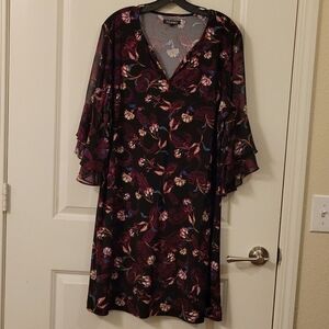 Roz & Ali Jersey Knit Shift Dress Woman's Size XL
